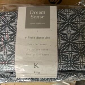 Dream Sense 6 Piece Sheet Set - Black and White
